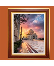 Taj Mahal, Agra, Uttar Pradesh Photo Frame, 10x14 Inches Stylish Framed Islamic wall art for Home & Office Decoration and gift for Muslims