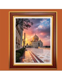 Taj Mahal, Agra, Uttar Pradesh Photo Frame, 18x22 Inches Stylish Framed Islamic wall art for Home & Office Decoration and gift for Muslims