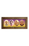 Little Baby Goddess Photo Frame - 8x14 Inch Brown Wooden Frame | Hindu Gods Wall Decor For Home & Office