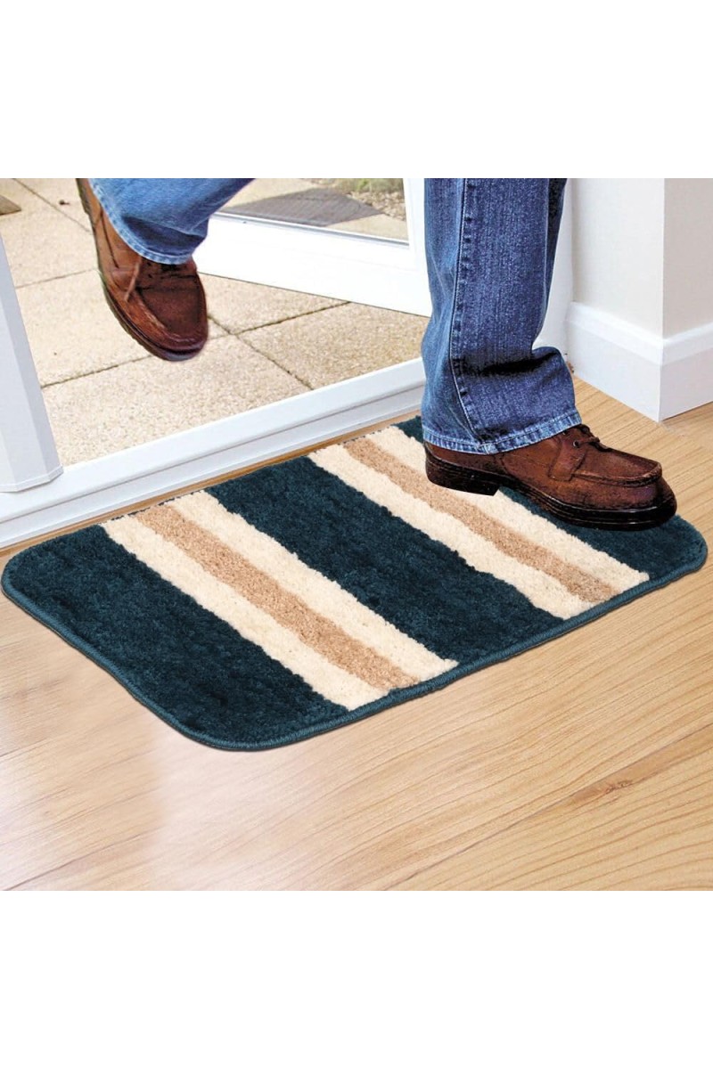 Home Beautiful Anti-Skid Green Polyester Door Mat