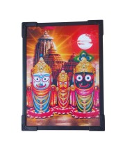 Hitech Sales Hindu God Jagannath Ji Wooden Laminated Photo Frame 5x7 Inch Decorative Frame for Home, Office, and Temple
