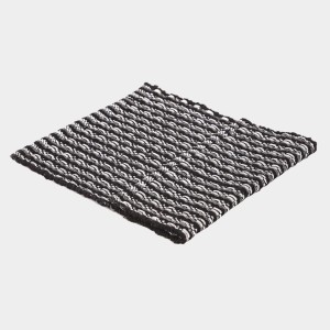 Home Beautiful Dark Grey Polyester Cotton Door Mat