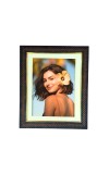 Premium Textured Brown Photo Frame with Ivory & Gold Border | Wall & Tabletop Mount | Elegant Decorative Picture Frame for Home & Office (6x8inch) (dark brown)