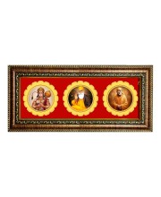 Lord Hanuman, Waheguru, Sai Baba Photo Frame - 8x14 Inch Brown Wooden Frame | Hindu Gods Wall Decor For Home & Office