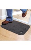 Home Beautiful Anti-Skid Grey Polyester Door Mat