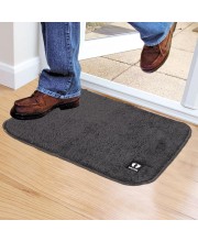 Home Beautiful Anti-Skid Grey Polyester Door Mat