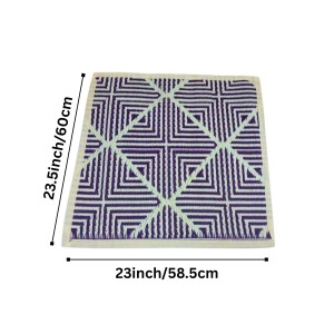 Ashan Mat – Geometric Tufted Floor Rug, Non-Slip & Bordered Finish, Modern Decorative Mat for Living Room, Bedroom, Entryway – Soft & Durable Indoor Carpet (Combo of 2 Multicolor)
