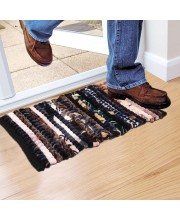 Home Beautiful Brown Polyester Door Mat