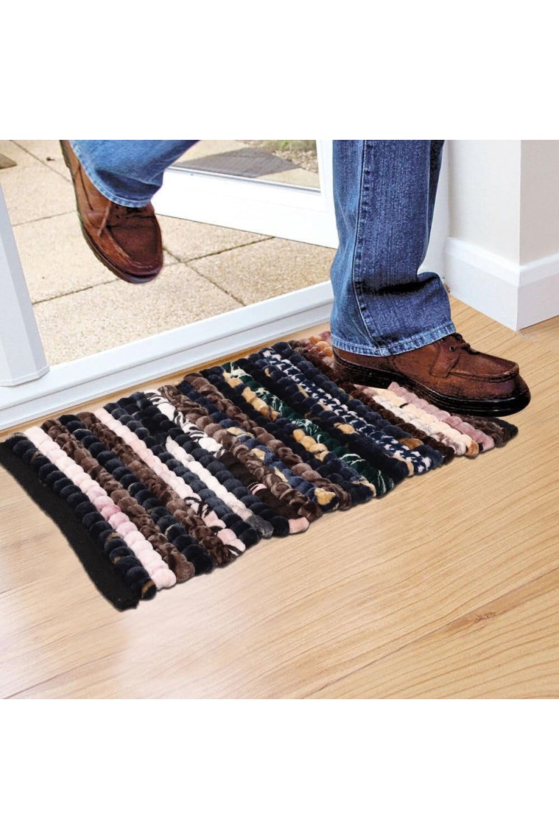 Home Beautiful Brown Polyester Door Mat