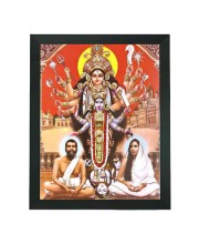 Hitech Sales Ramakrishba Dev and Sarada Maa With Maa kali, Mahakali Polystyrene Photo Frame for Pooja Room, Temple, Home Decor and Gift (Printed Photo, Black, 7.12 x 9.12 inches)