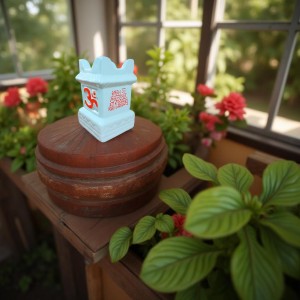 HI TECH Sales Tulsi Ceramic Mandir | Traditional Tulsi Plant Pot with Om & Swastik Symbols | Sacred Hindu Planter for Home & Temple Use(White) HI TECH Sales Tulsi Ceramic Mandir | Traditional Tulsi Plant Pot with Om & Swastik Symbols | Sacred Hindu Planter for Home & Temple Use(White)