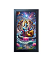 Hitech SalesLord Vishnu Religious Art Photo Frame – Acrylic Wall Decor for Home, Office & Temple (39.5 x 24.3 cm)