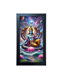 Hitech SalesLord Vishnu Religious Art Photo Frame – Acrylic Wall Decor for Home, Office & Temple (39.5 x 24.3 cm)