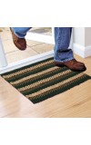 Home Beautiful Green Polyester Cotton Door Mat