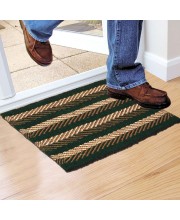 Home Beautiful Green Polyester Cotton Door Mat