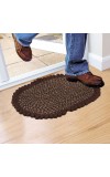 Home Beautiful Brown Polyester Cotton Door Mat