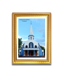 Alangara Annai Cathedral Church Photo Frame, Beautiful Elegant Framed Wall Art of Iconic Cathedral
