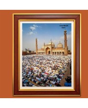 Jama Masjid, Delhi Photo Frame, 10x14 Inches Stylish Framed Islamic wall art for Home & Office Decoration and gift for Muslims