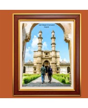 Jami Masjid, Champaner, Gujarat Photo Frame, 10x14 Inches Stylish Framed Islamic wall art for Home & Office Decoration and gift for Muslims