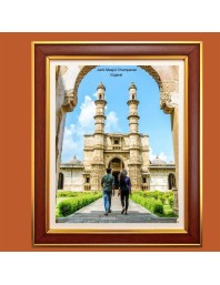 Jami Masjid, Champaner, Gujarat Photo Frame, 16x20 Inches Stylish Framed Islamic wall art for Home & Office Decoration and gift for Muslims