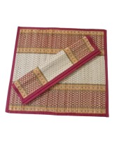 Home Carpets for Indoor Living Space19x19 Inches Handmade Kusha Grass Asan for Pooja (Multicolor) – Eco-Friendly Meditation Mat for Rituals, Yoga, and Meditation - Set of 2 Pcs