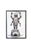 Hitech Sales ADDYA MATA (7X5 in) Wood Laminated Photo With Wall/Back Support Mount Religious Photo Frame Versatile Décor for Wall, Table, Ideal for Gifts, Puja, and Living Room Ambiance