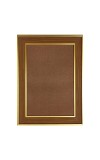 HiTechMart Polystyrene Photo Frame with Gold Border, Brown Finish Picture Frame for Home and Office Dcor, Wall-Mounted and Tabletop Display (12 x 8 inch)