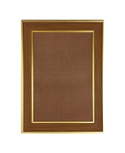 HiTechMart Polystyrene Photo Frame with Gold Border, Brown Finish Picture Frame for Home and Office Dcor, Wall-Mounted and Tabletop Display (12 x 8 inch)