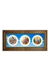 Lord Shiv Krishna Raam Photo Frame - 8x14 Inch Brown Wooden Frame | Hindu Gods Wall Decor For Home & Office
