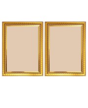 Set of 2 Gold Ornate Picture Frames – Vintage Decorative Photo Frames for Wall or Tabletop Display, Classic Baroque Style Home Décor
