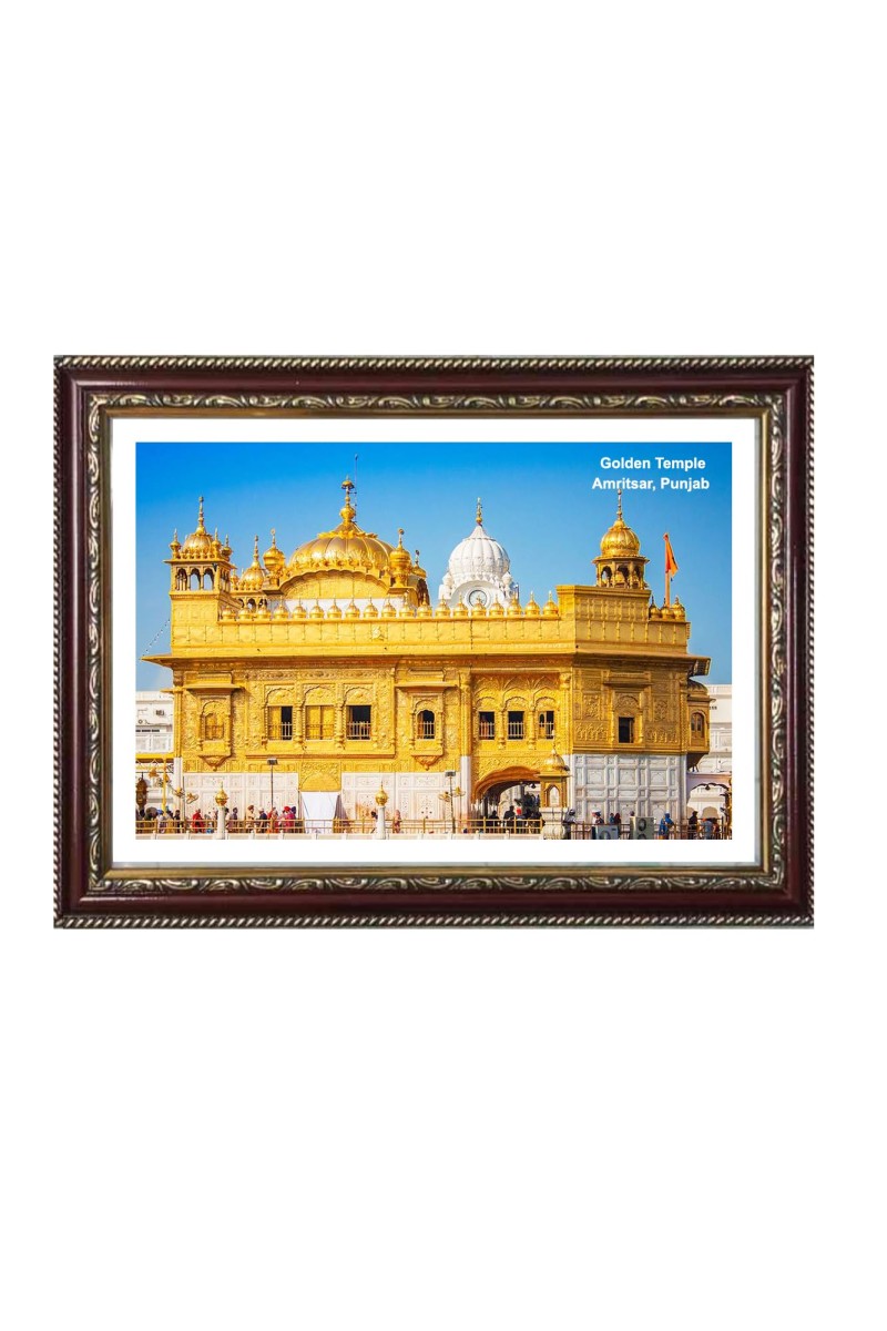 Gurudwara Golden Temple, Amritsar, Punjab Photo Frame 12x16 Inch | Spiritual Wall decoration for Home & Office | | Gift for Sikh Punjabi
