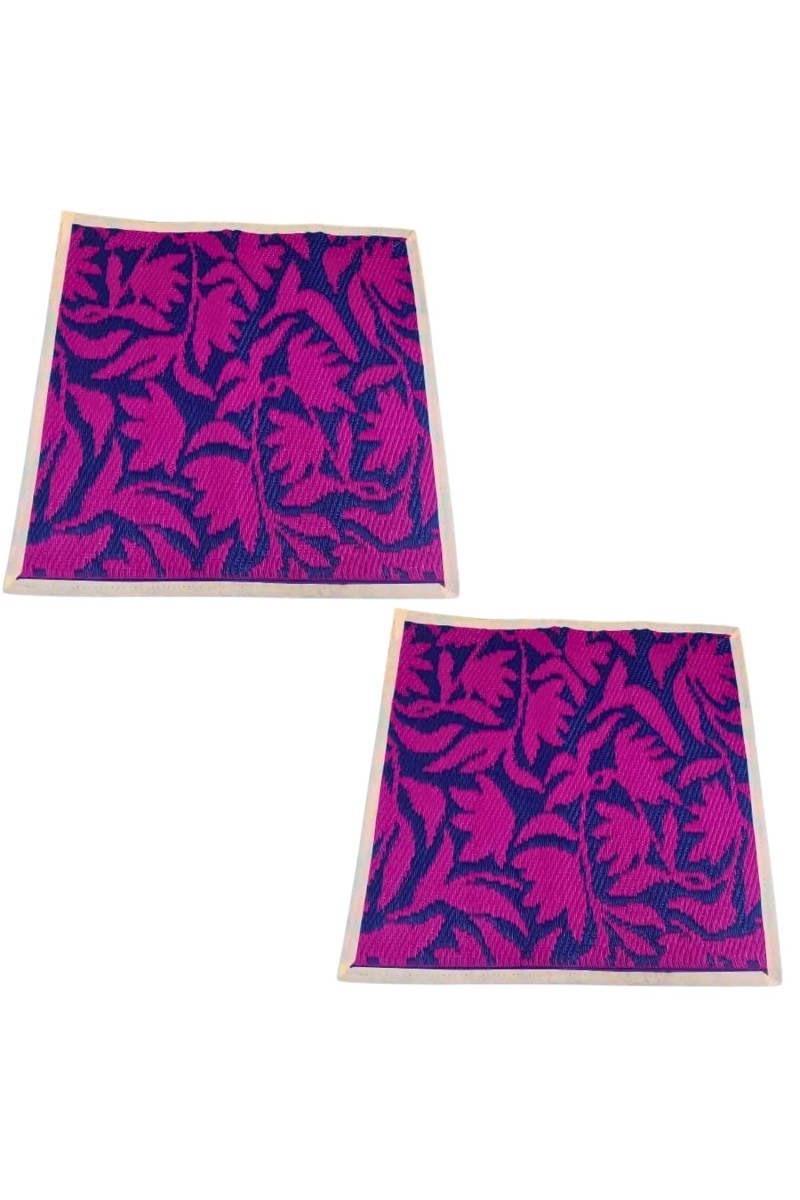 Ashan Mat – Geometric Tufted Floor Rug, Non-Slip & Bordered Finish, Stylish Floral Design Decorative Mat for Living Room, Bedroom, Entryway – Soft & Durable Indoor Carpet (Combo of 2 Multicolor)