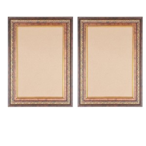 Elegant Vintage Style Wooden Photo st of 2 Frame for Wall & Table Décor – Antique Brown & Gold Finish | Suitable for Painting, Certificate, Photo, or Art Display (2, 18x14, 20x16) Elegant Vintage Style Wooden Photo st of 2 Frame for Wall & Table Décor – Antique Brown & Gold Finish | Suitable for Painting, Certificate, Photo, or Art Display (2, 18x14, 20x16)