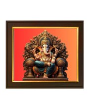 Hitech Sales | Lord Ganesha Ganesh Ganpati Colorful Photo Frame, Wall Hanging - Ideal for Home Decoration, Pooja Room and Gifting - Size: 10x12 inch.
