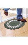 Home Beautiful Green Polyester Cotton Door Mat