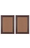 Set of 2 Brown & Black Photo Frames for Wall & Table Décor – Classic Wooden Look Empty Picture Frames for Home & Office, Display Portrait or Landscape Orientation (2, 19x16)