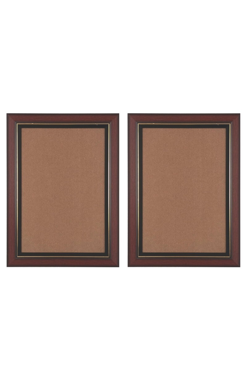Set of 2 Brown & Black Photo Frames for Wall & Table Décor – Classic Wooden Look Empty Picture Frames for Home & Office, Display Portrait or Landscape Orientation (2, 19x16)