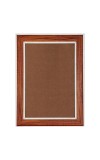 HiTechMart Polystyrene Framed Wood Finishing and Silver Trim, Wall Mounted for Home, Office (8 x 12 inch)