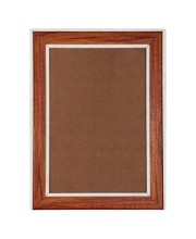 HiTechMart Polystyrene Framed Wood Finishing and Silver Trim, Wall Mounted for Home, Office (8 x 12 inch)