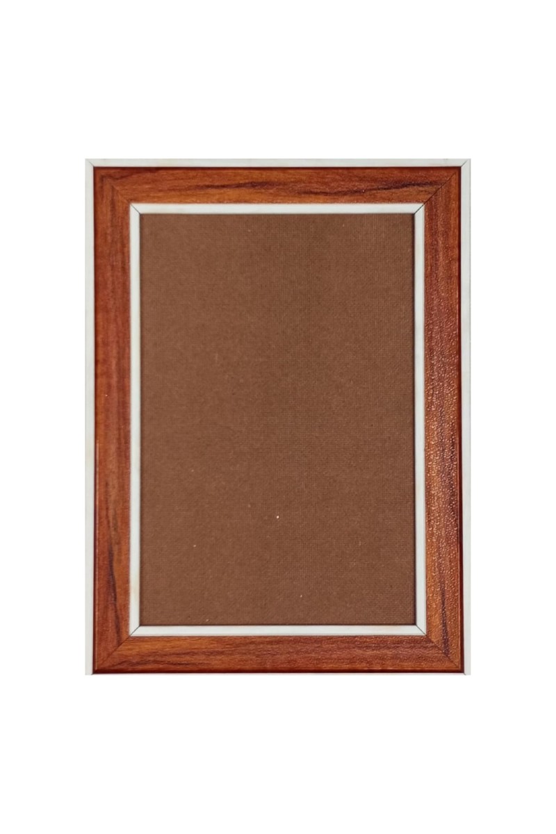 HiTechMart Polystyrene Framed Wood Finishing and Silver Trim, Wall Mounted for Home, Office (8 x 12 inch)