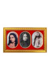 Paramahansa Yogonanada Photo Frame - 8x14 Inch Brown Wooden Frame | Hindu Gods Wall Decor For Home & Office