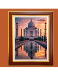 Taj Mahal, Agra, Uttar Pradesh Photo Frame, 14x18 Inches Stylish Framed Islamic wall art for Home & Office Decoration and gift for Muslims