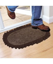 Home Beautiful Brown Polyester Door Mat