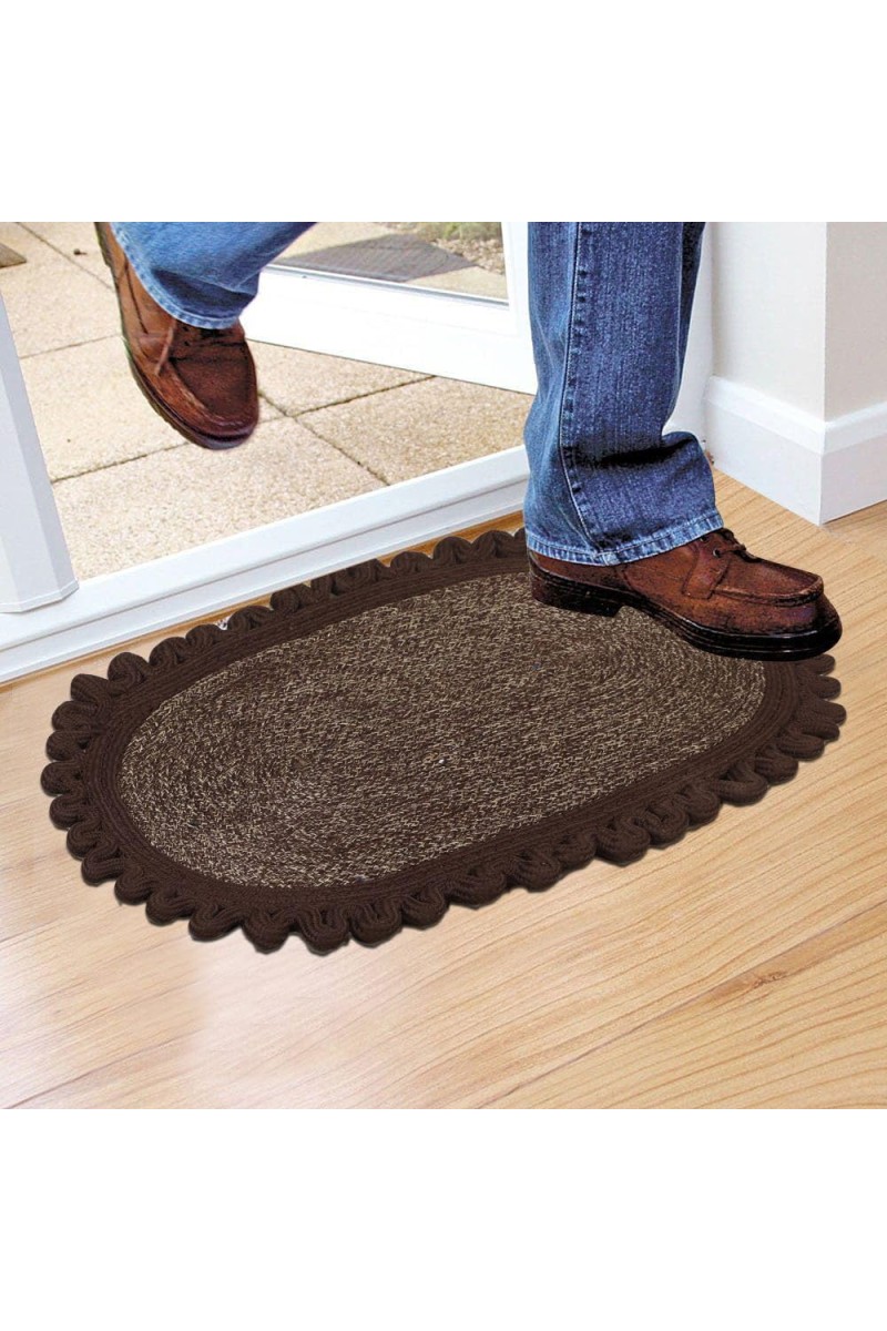Home Beautiful Brown Polyester Door Mat