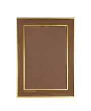 Classic Brown Wooden Photo Frame with Golden Border | Empty Picture Frame for Wall & Table Décor | Suitable for Photo, Certificate & Artwork Display |
