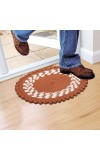 Home Beautiful Rust Polyester Cotton Door Mat