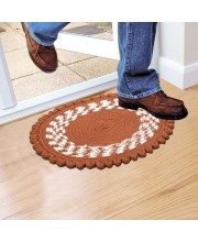 Home Beautiful Rust Polyester Cotton Door Mat