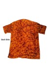 Men's Batik Print Cotton Shirt | Handmade Traditional Tie-Dye Casual Wear | Mandarin Collar Half Sleeve Ethnic Shirt for Summer, Festive & Daily Use Deep Orange
