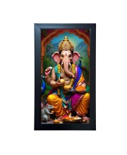 Hitech Sales Lord Ganesh Murti Religious Art Photo Frame – Acrylic Wall Decor for Home, Office & Temple (39.5 x 24.3 cm)