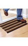 Home Beautiful Brown Polyester Cotton Door Mat
